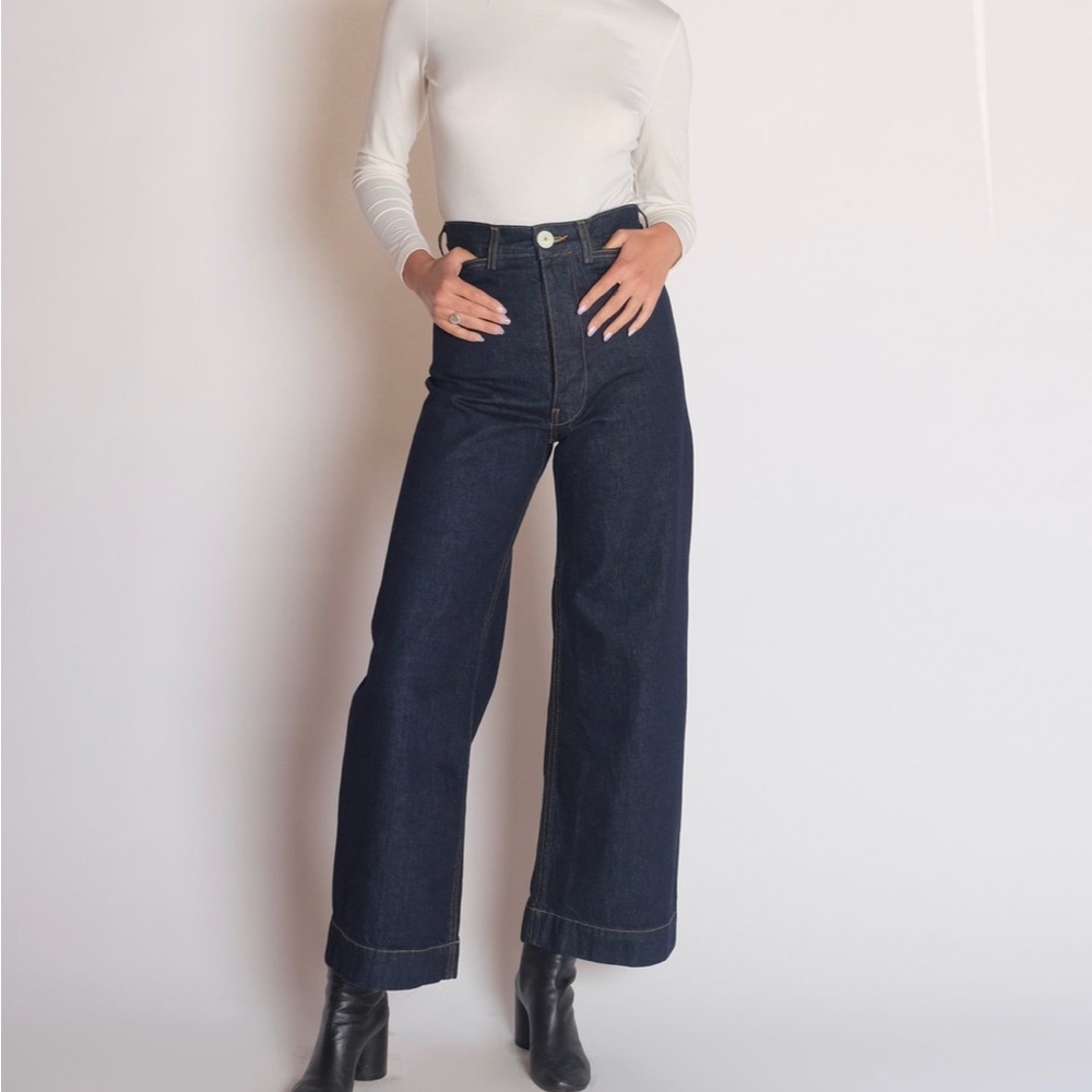 Jesse Kamm Sailor Pants in Dark Blue Size 8